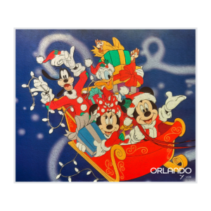 Mickey, Minnie, Goofy, and Donald at Christmas