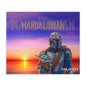 Star Wars The Mandalorian colorful sunset