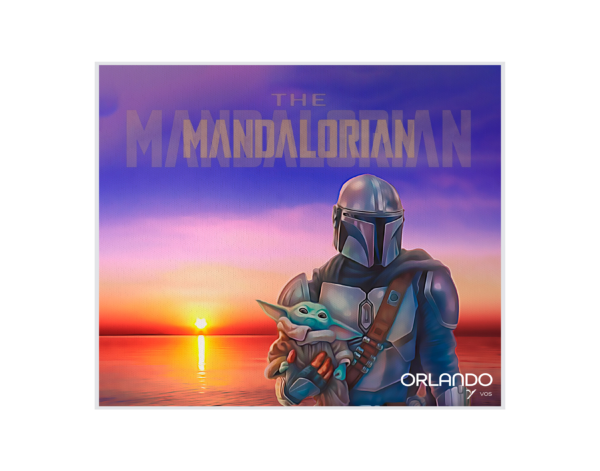 Star Wars The Mandalorian colorful sunset