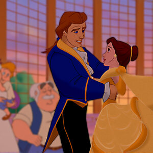 Beauty and Beast dance in love