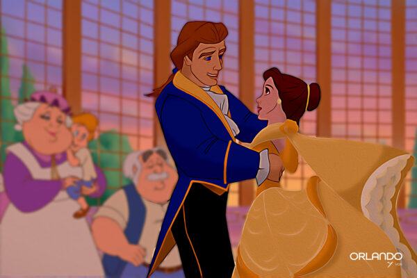 Beauty and Beast dance in love