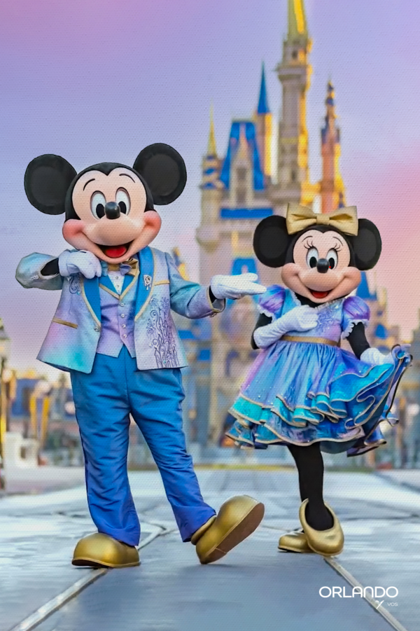 Mickey and Minnie in Magic Kingdom