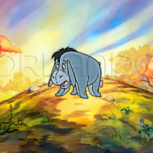 Dunkey Eeyore looking for Winnie the Pooh and friends