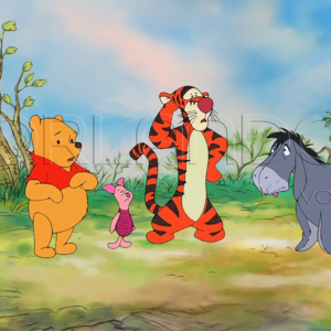 Winnie the Pooh, Tigger, Eeyore, and Piglet forever friends