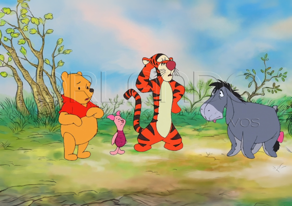 Winnie the Pooh, Tigger, Eeyore, and Piglet forever friends