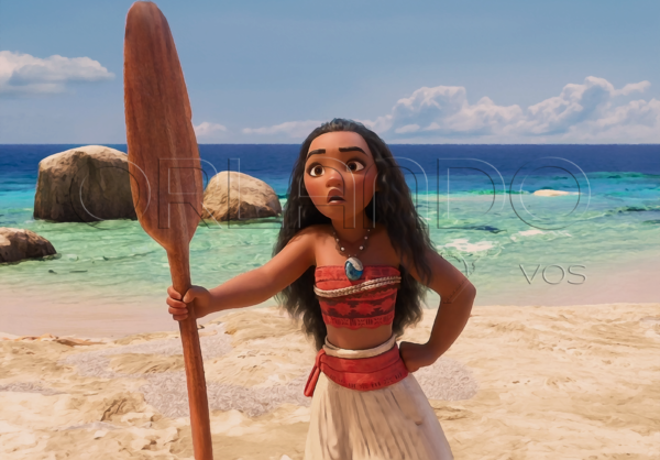 Moana de Motunui bravely presents herself to Maui