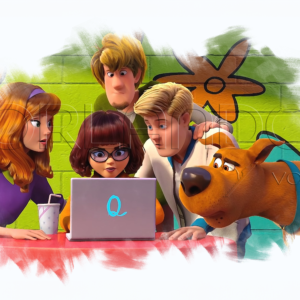 Shaggy, Scooby, Velma, Fred and Daphne solve a mystery