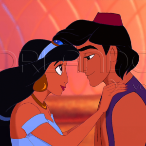 Aladdin and Jasmine involved in a magical romance