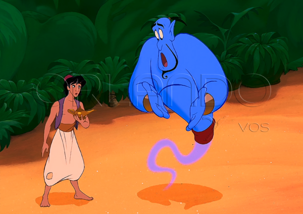 Genie tells Aladdin what wishes she can grant him