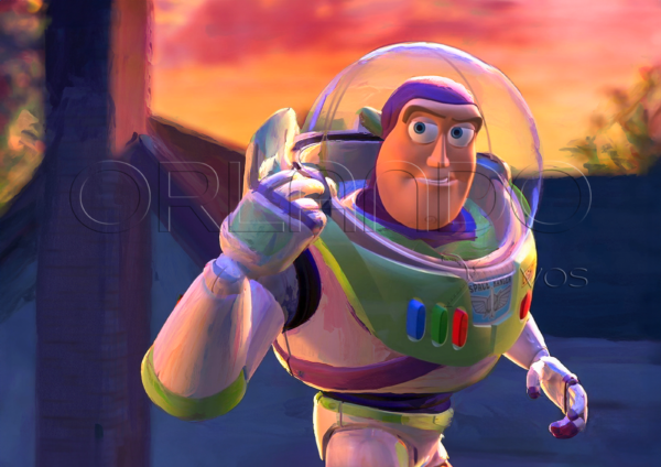 Buzz Lightyear, hand-painted digitally. Perfect for bringing the magic of Toy Story to your home.