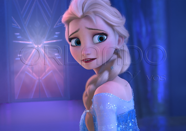 Elsa's eyes welled up with sadness as she said goodbye to Anna