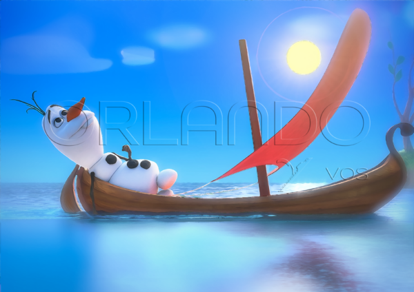 Olaf dreams of setting sail on the turquoise waters of the Caribbean