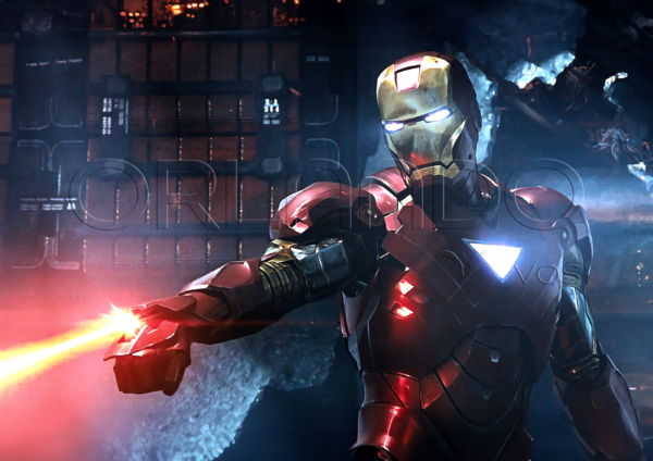 Iron Man unleashes his phenomenal powers. This epic digital artwork is the perfect addition to your office.