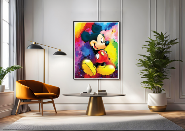 This digital artwork reimagines the iconic character in a stunning pixelated style, a unique addition to any space.