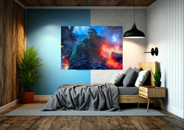 Bring the fury of the Hulk into your home or office with this captivating digital artwork.