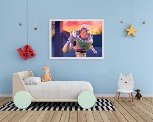 Buzz Lightyear, hand-painted digitally. Perfect for bringing the magic of Toy Story to your home.