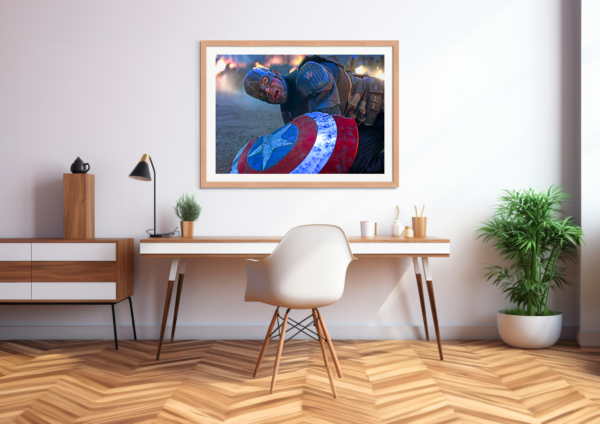 Captain America. Perfect digital painting for your bedroom, playroom, workspace or anywhere you need a touch of heroism.