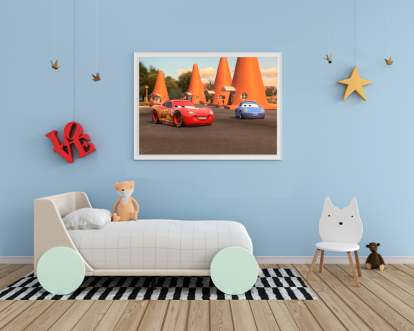 Sally Carrera invites Lightning McQueen to sleep at her hotel