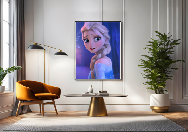 This enchanting digital artwork portrays the love between Elsa and Anna, reminding us of the power of sisterhood.