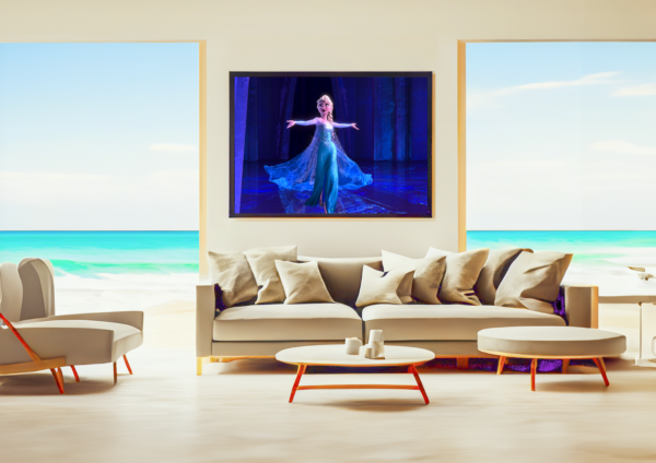 Elsa singing "Let It Go". Decorate your little ones' room with our vibrant collection. Bring the magic of Frozen home.