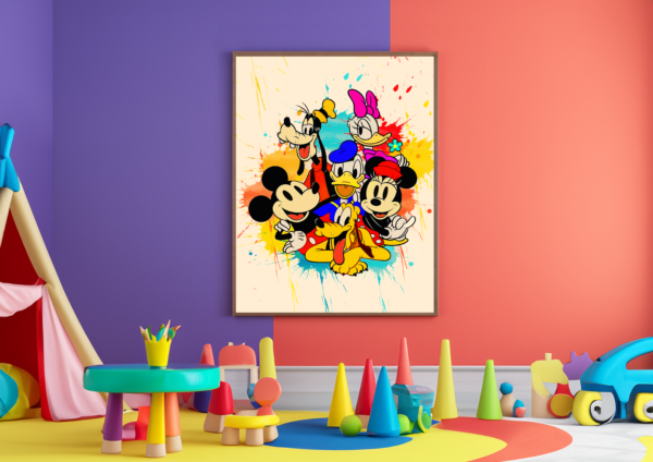 Mickey Mouse, Minnie Mouse, Goofy, Pluto, Donald Duck, and Daisy Duck: Friends forever!